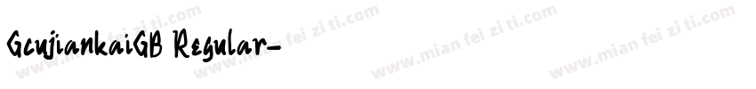 GcujiankaiGB Regular字体转换